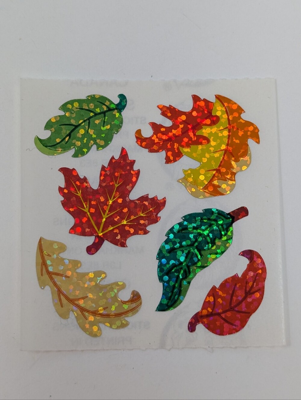 Sandylion Stickers Autumn Fall Leaves Glitter Fall Leaves Vintage